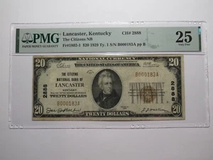 $20 1929 Lancaster Kentucky National Currency Bank Note Bill Ch. #2888 VF25 PMG - Picture 1 of 5