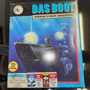 Das Boot German U-Boat Simulation Vintage Tandy 1000 1990 w/Manuals - Picture 1 of 3