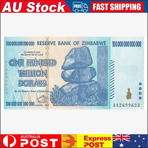 100 Trillion Zimbabwe Dollar Banknote – Historic Hyperinflation Era Currency - Picture 1 of 3