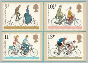 PHQ 31 - OFICINA DE CORREOS BRITÁNICA F.D.I. - JUEGO DE 4 TARJETAS DE CENTENARIOS DE CICLISMO - 1978 - Imagen 1 de 2