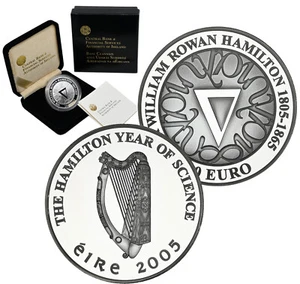 IRELAND 10 Euro 2005 Silver Proof  'Sir William R. Hamilton' Mint Pack - Picture 1 of 4