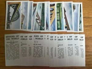 Anon. Anonymous trade cards: Bridges of the World complete full set loose - Picture 1 of 1