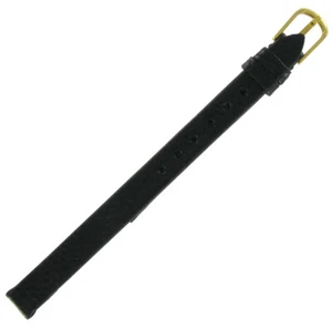 Hirsch 8mm Genuine Lizard Leather Regular Black Womens Watch Strap NOS - Picture 1 of 2