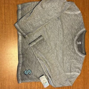 NHL Seattle Kraken Women's Gray Long Sleeve Crop Top Size L - Picture 1 of 7