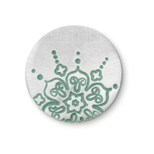 Marcador de joyería esmaltado antiguo estampilla de metal VERDE ImpressArt - estampado en blanco - Imagen 1 de 3