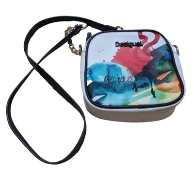 Bolso Bandolera Pequeño Desigual, Diseño de Salpicaduras de Pintura Tie Dye Cuero Sintético Foto 1 de 4