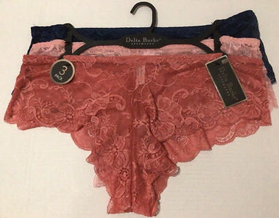 СЕКСУАЛЬНЫЕ трусики DELTA BURKE Intimates размер XL кружевные шорты для мальчика 3 шт. - Изображение 1 из 4