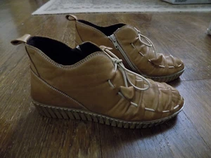 SPRING STEP Nespea Leder Stiefel Booties Renaissance Büffel Mokassin Camel 8,5 - Bild 1 von 10