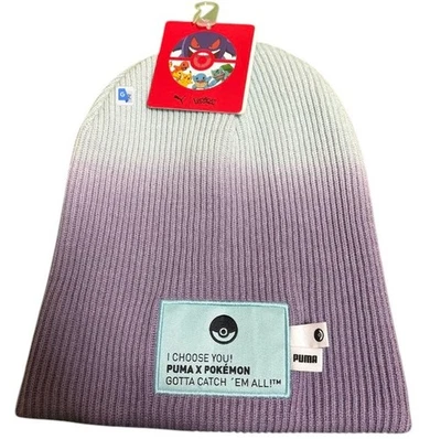 PUMA x POKEMON Colaboración Junior Gorra Tejido Acanalado Sombrero Nuevo Foto 1 de 4