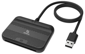 Lecteur D'ID Électronique Et De Carte Intelligente, Noir - AK-CR-14BK - Afbeelding 1 van 5