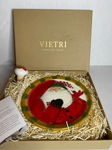VIETRI Old St. Nick Canape Teller Weihnachtsmann Plätzchen mit Weinkorken Stopfen 6 3/4 - Bild 1 von 5