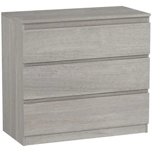 HOMCOM Chest of Drawers, 3 Drawer Storage Cabinet Unit for Bedroom, Grey - Picture 1 of 11