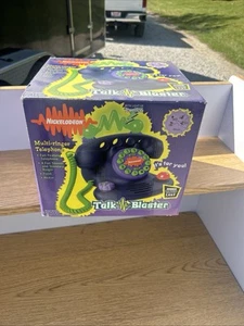 RZADKA DZIAŁAJĄCA STALÓWKA 1997 Nickelodeon Talk Blaster Telefon w fioletowym pudełku - Zdjęcie 1 z 8