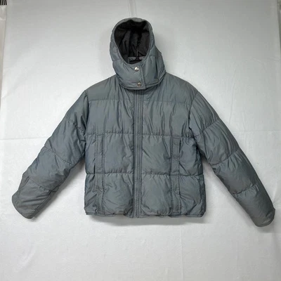 Banana Republic серый пуховик с капюшоном куртки зимние теплые повседневные верхняя одежда - Изображение 1 из 4
