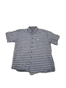 Camisa para hombre Cinch L estampada a cuadros manga corta con botones azul (A36) - Imagen 1 de 3