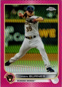 2022 Topps Chrome Pink Magenta #167 Corbin Burnes /399 - Milwaukee Brewers - Picture 1 of 2