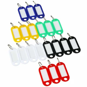 Plastic Key Tags Keychain Tags Key Labels ID Labels 6 Colors 25/50/100pcs - Foto 1 di 11