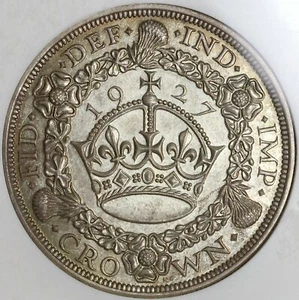 1927 NGC PF 62 George V Crown Great Britain Proof Wreath Silver Coin (22050603C) - Picture 1 of 6