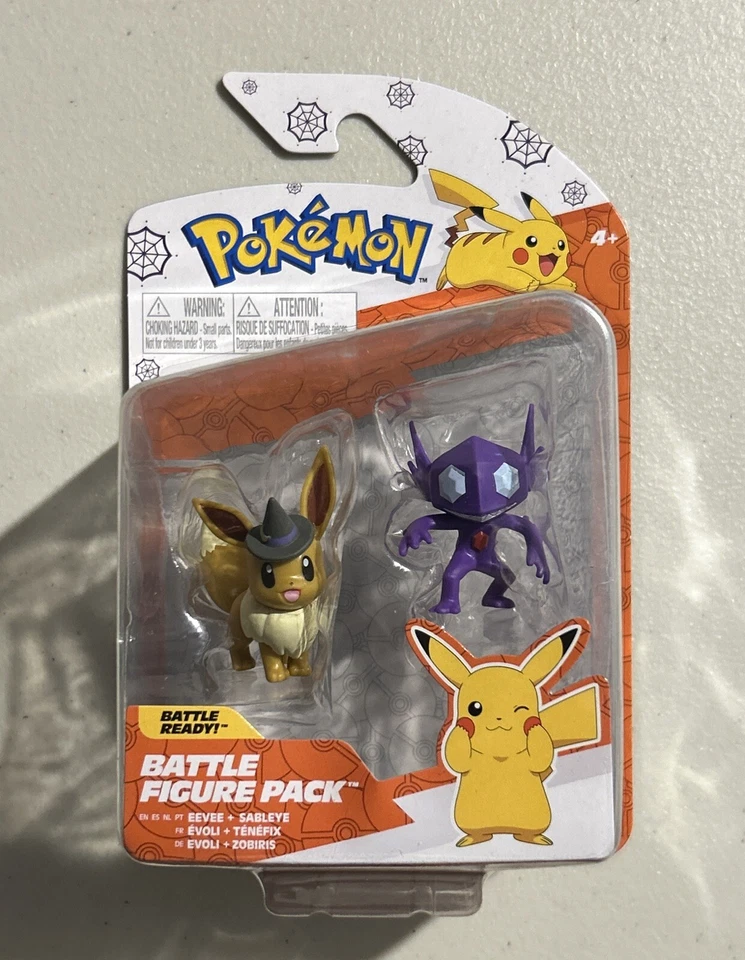 Pokemon SABLEYE & WITCH EEVEE Halloween Figuras Battle Pack Nintendo Foto 1 de 1