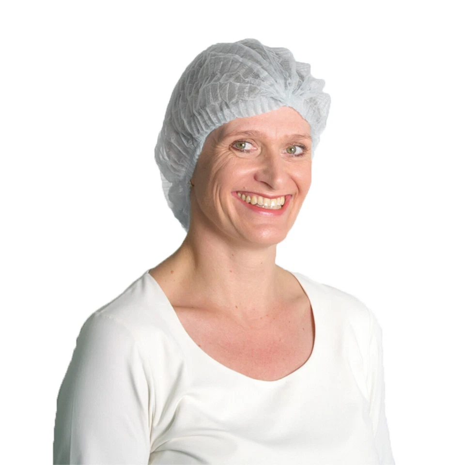 UNIGLOVES 100 Stück Einweg Klipphaube Kopfhaube Baretthaube Haarschutz Klipphauben Groß