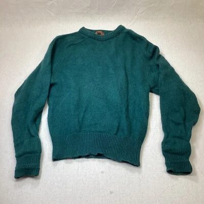 Boston Trader’s Sweater Men's Large Pure Wool Green Vintage Classic Retro - Image 1 of 4