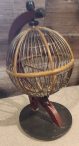 VINTAGE MID CENTURY MODERN ATOMIC AGE AMERICAN FOLK ART BIRD CAGE - Picture 1 of 11
