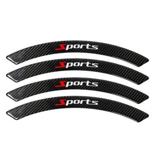 Real Carbon Fiber Car Wheel Eyebrow Fender Flares Arch Cover Trim Mudguards4Pcs - Picture 1 of 11