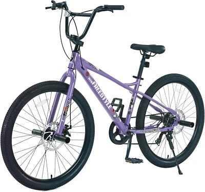 MEGHNA 26 Inch Mountain Bike 7 Speeds Steel Frame MTB BMX Style Students Bicycle - Image 1 of 4