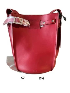 NWT CELINE Red Big Bag Bucket w/ Strap - Picture 1 of 6