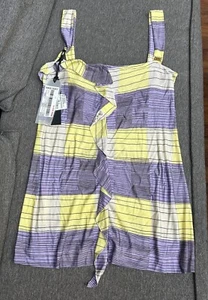 Vintage 2000’s Miss Sixty Multicolor Tank Ruffle Strap Top Size S NEW - Picture 1 of 7