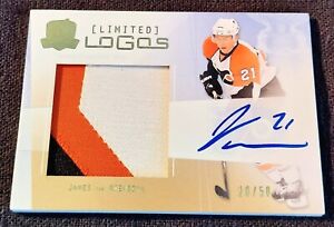 2009-10 The Cup Limited Logos /50 James van Riemsdyk RPA Rookie Patch Auto RC
