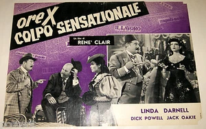 fotobusta film IT HAPPENED TOMORROW René Clair Dick Powell Linda Darnell 1961 - Picture 1 of 1