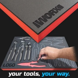 WORX shadow foam tool tray insert storage organizer toolbox tool kit set - Picture 1 of 16