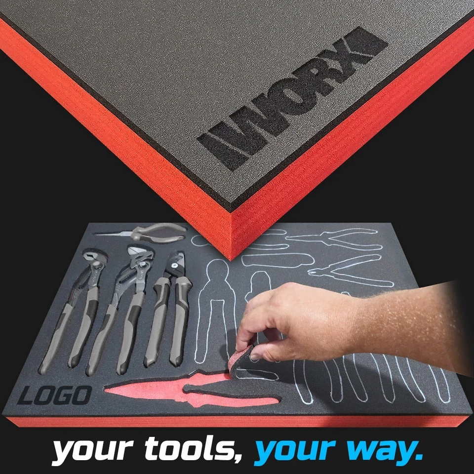 WORX shadow foam tool tray insert storage organizer toolbox tool kit set - Image 1 of 4