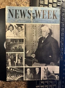 VINTAGE NEWSWEEK MAGAZINE JANUARY 6, 1934 MSG BOXING GARBO GILBERT AVIATION - Picture 1 of 20