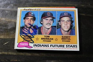 Tarjeta autografiada de Chris Bando 1981 Topps RC Cleveland Indians - Imagen 1 de 1