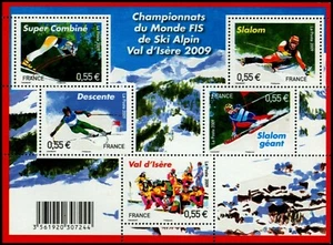 2009 FRANCE BLOC F4329** Bf Championnats du Monde FIS de Ski Alpin, sheet MNH - Picture 1 of 1