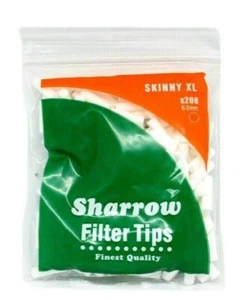 6x Sharrow Filter Tips Skinny XL 6 Packets x 200 = 1200 Tips Extra Long 20mm XL - Picture 1 of 5