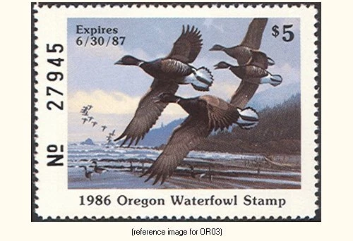 D2K Oregon Duck Stamp 1986 $5.00 - Image 1 of 1