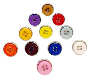 10 Knopf-Klemmen Bunt 15mm x 12mm für Brief-/Warensendungen - Bild 1 von 6