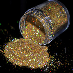 Nini's Things 30g Super Fine Holographic Holo Laser Gold Glitter Resin Ultra