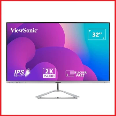 ViewSonic 32" FHD Monitor IPS LED 1920 x 1080 HDMI DP VGA Speakers VX3276-MHD-2 - Image 1 of 4