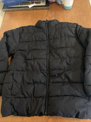 Boys XL -14 The Childrens Place Black Puffer Jacket Water Resistant - Image 1 of 4