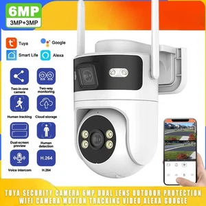 Tuya Security Camera 6MP Dual Lens Outdoor Protection WiFi Motion Tracking Video - Bild 1 von 16