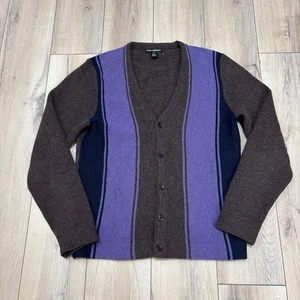 Club Monaco Lambswool Mens Button Down Cardigan Sweater Purp / Brown Size XS - Picture 1 of 9
