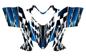POLARIS SHIFT IQ RMK DRAGON gráficos envoltura moto de nieve kit pegatinas NO2500 azul - Imagen 1 de 3
