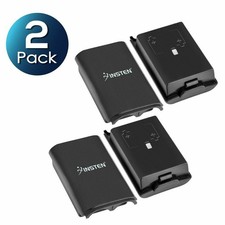 2 x Black Battery Pack Shell Cover For Xbox 360 Wireless Controller