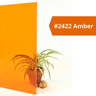BuyPlastic 2422 Amber Transparent Colored Acrylic Sheet   1/4" x 12" x 12" - Image 1 of 4