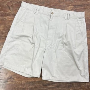 Reed St. James mocassino pantaloncino uomo beige misto cotone taglia 40 golf plissettato - Foto 1 di 15