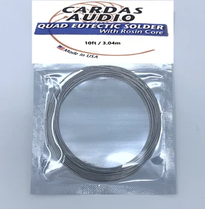 Cardas Audio Quad Eutectic Silver Solder Wire 10ft / 3.04 Meter Roll Rosin Flux - Picture 1 of 1